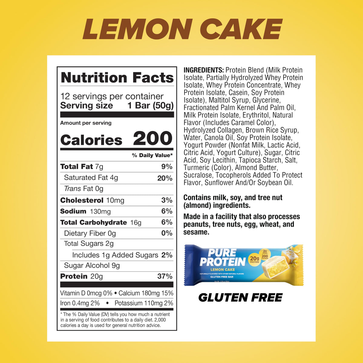 Pure Protein Bars, High Protein, Nutritious Snacks to Support Energy