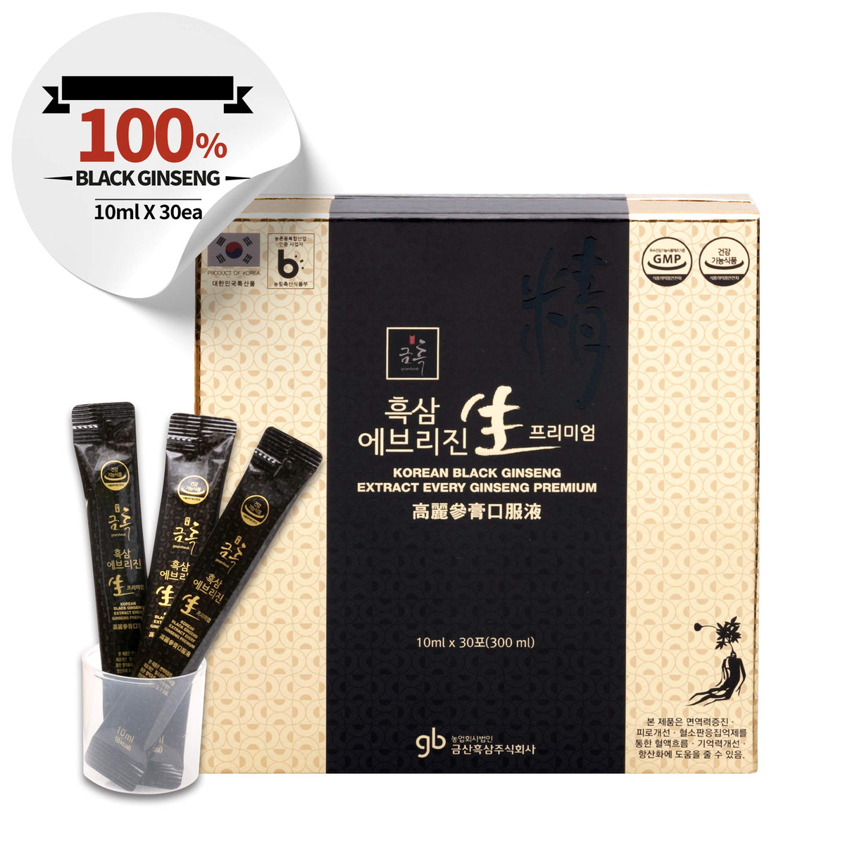 GeumHeuk Korean Black Ginseng Extract EveryGin - 30 Pouches - image 2