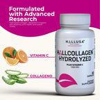 Hallusa Natural Hydrolyzed Collagen 1000mg with Vitamin C - 60 Capsules - image 8