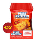 Pure Protein Cheesy Crackers Cheddar 10G Protein - 12 Pack - image 3