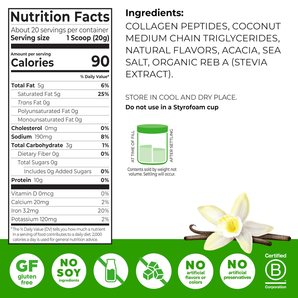 Orgain Keto Collagen Protein Powder with MCT Oils