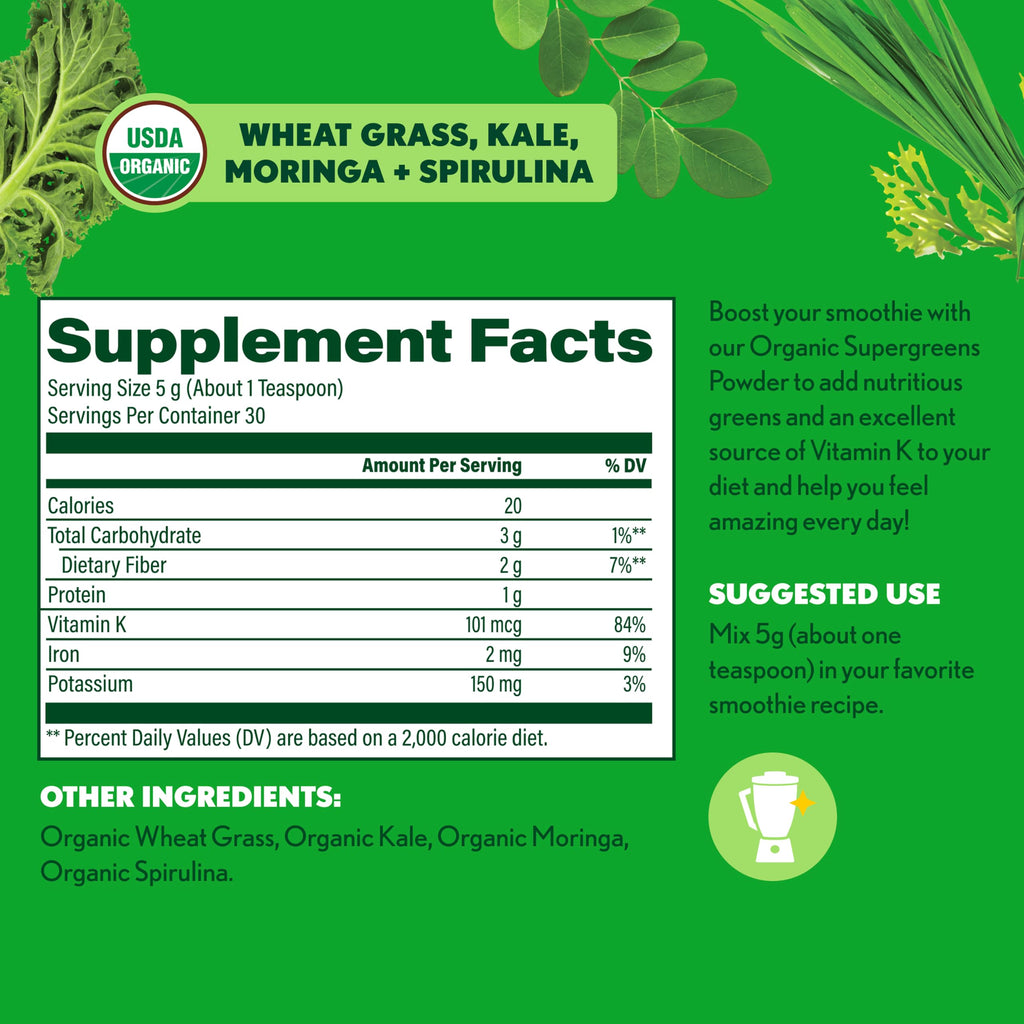 Amazing Grass Super Greens Booster Smoothie Mix Powder - 30 Servings - image 7