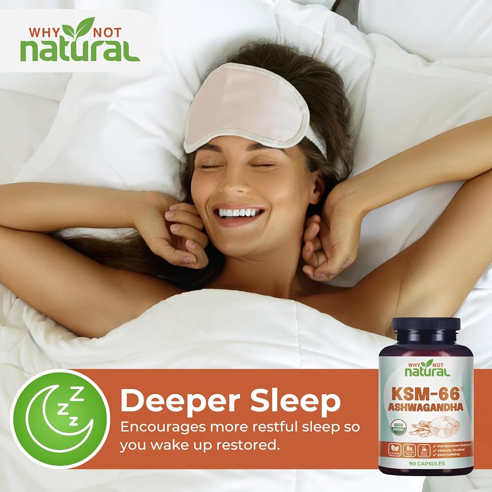 Why Not Natural Organic Ashwagandha KSM-66 Supplements - 90 Capsules - image 5