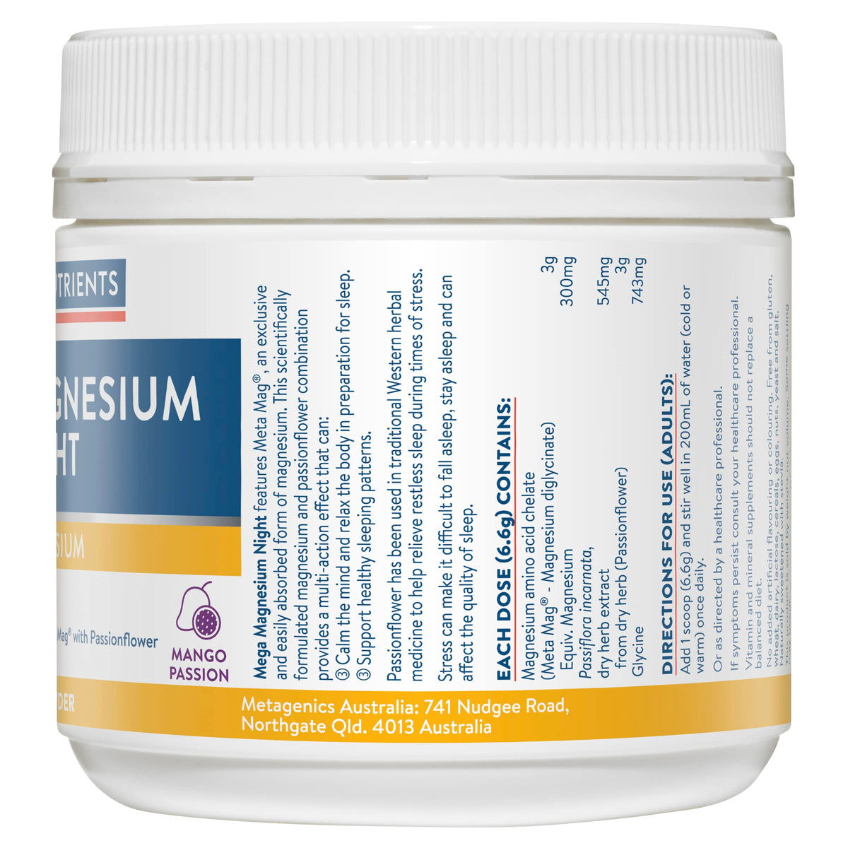 Ethical Nutrients Mega Magnesium Night Powder for Sleep - 126g - image 5