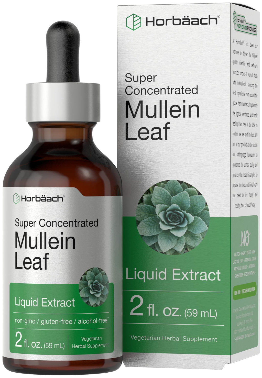 Horbäach Mullein Leaf Extract Drops - 2 fl oz