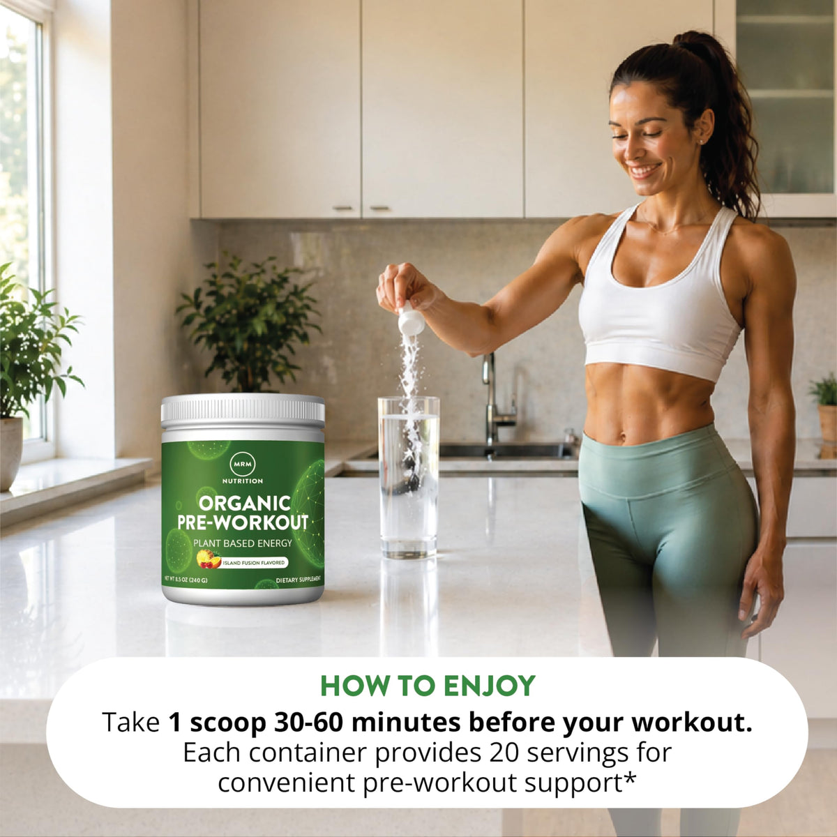 MRM Nutrition Organic Pre-Workout Powder Island Fusion - 20 Servings - image 5