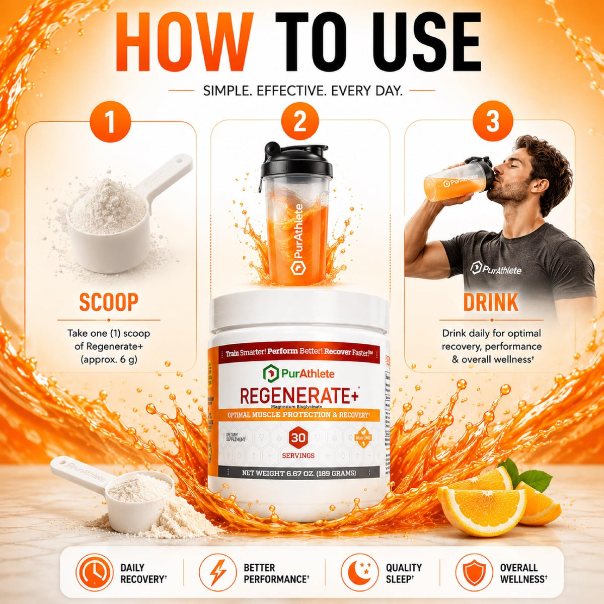 PurAthlete Magnesium Bisglycinate Powder 300mg - Powder - image 7