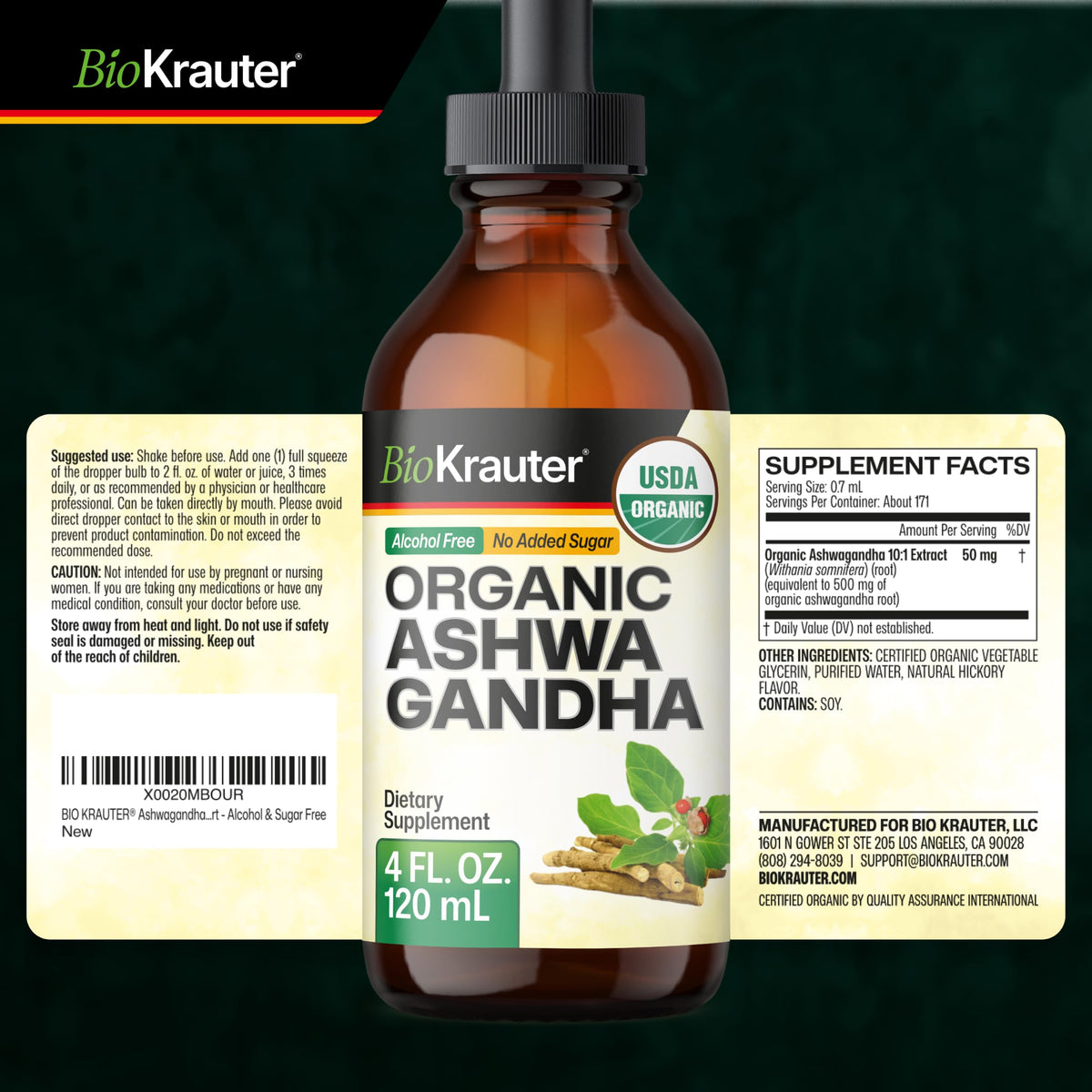 BIO KRAUTER Organic Ashwagandha Drops for Mood Support - 4 Fl Oz - image 9