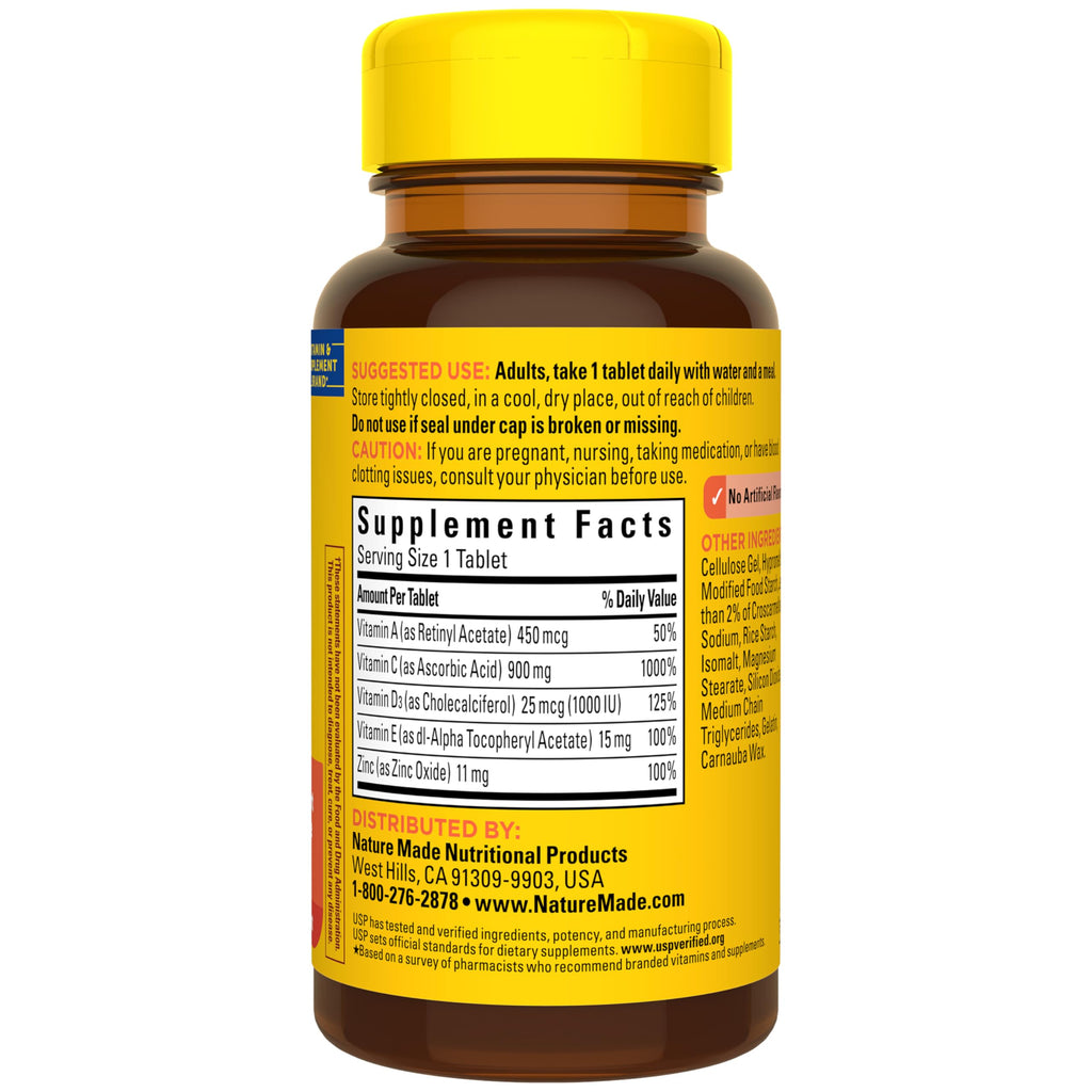 Nature Made Super C Tablets with Vitamin D3 and Zinc - 60 Tablets - image 11