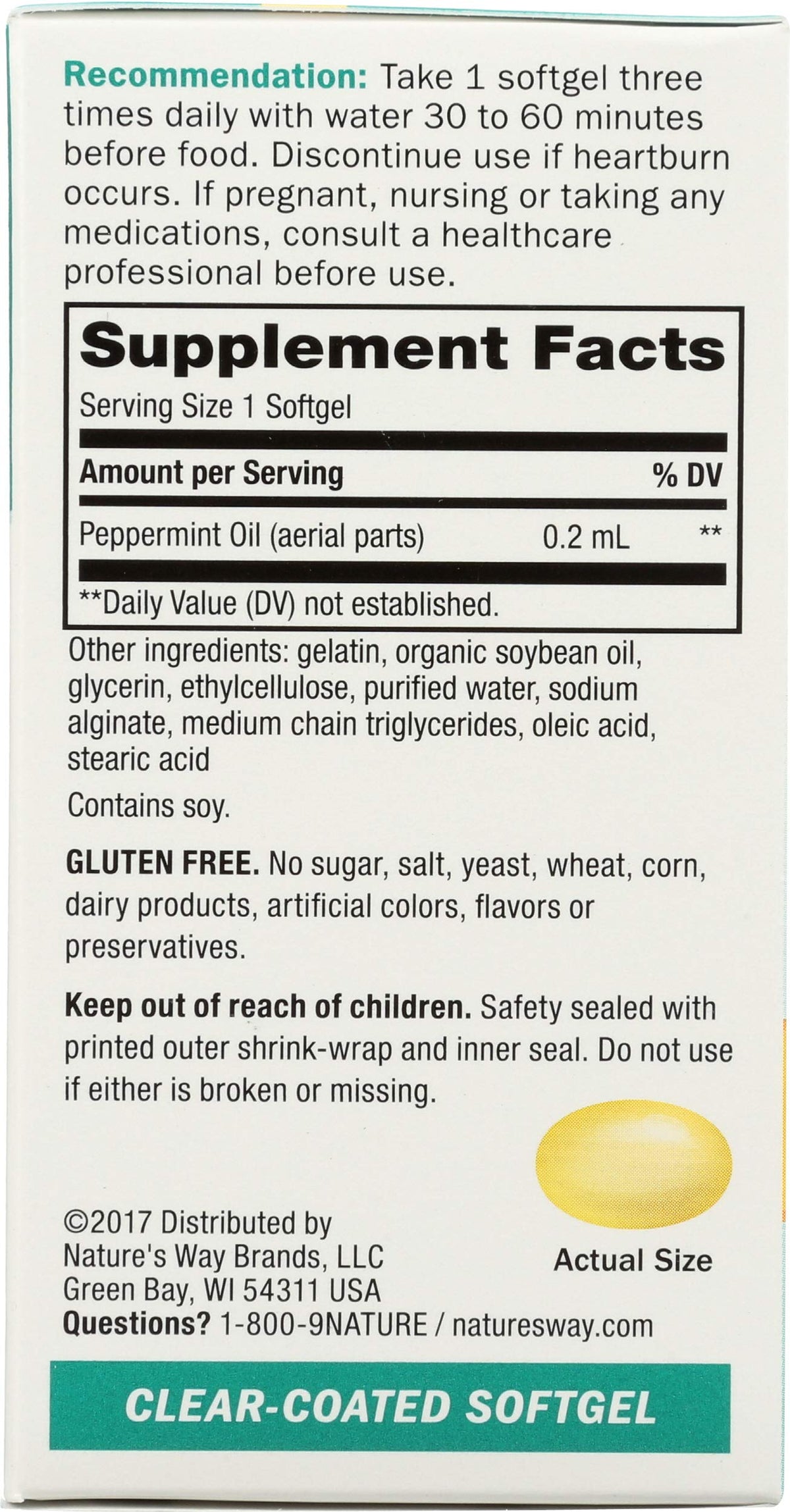 Nature's Way Pepogest EC Peppermint Oil - 60 Softgels - image 6