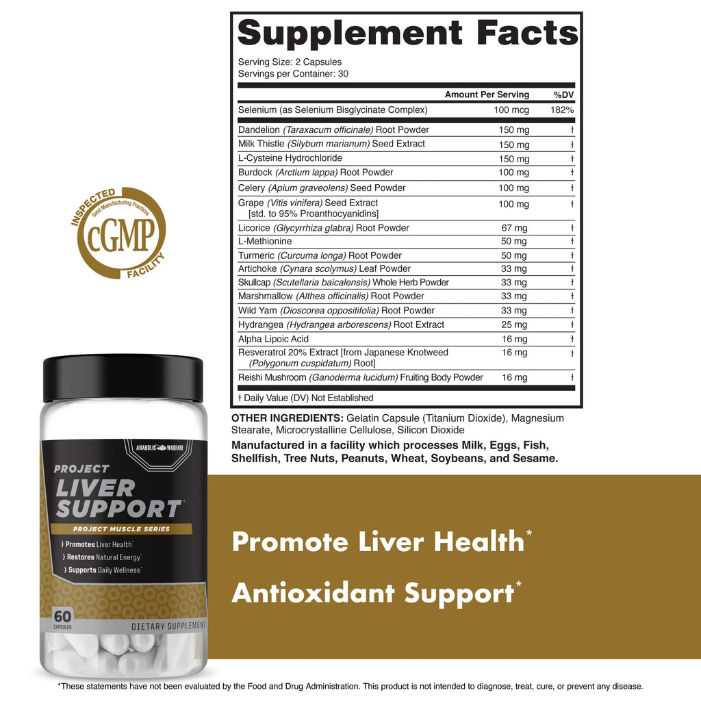 Anabolic Warfare Project Liver Support - 60 Capsules - image 5