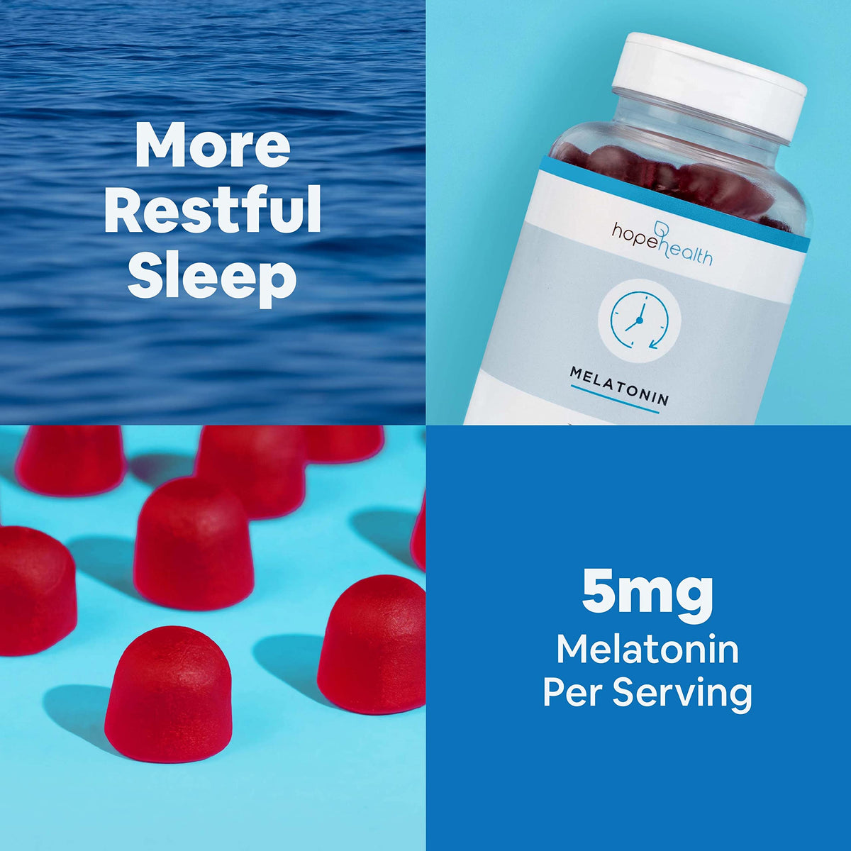 Hope Health Melatonin Gummies for Sleep Support - 60 Count - image 3