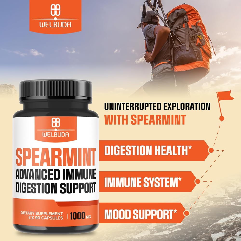 WELBUDA Spearmint Supplement - 90 210 Capsules - 300mg