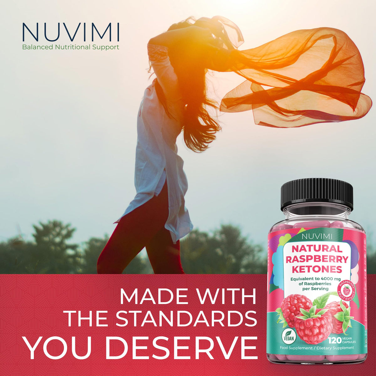 NUVIMI Raspberry Ketones 4000 mg - 120 Vegan Capsules - image 4
