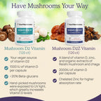 Real Mushrooms Zinc and Vitamin D2 Capsules – 120 Count - image 7