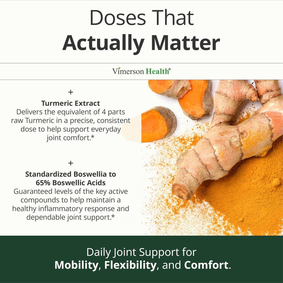 Vimerson Health Turmeric Boswellia Ginger Joint Supplement - 60 Capsules - image 5