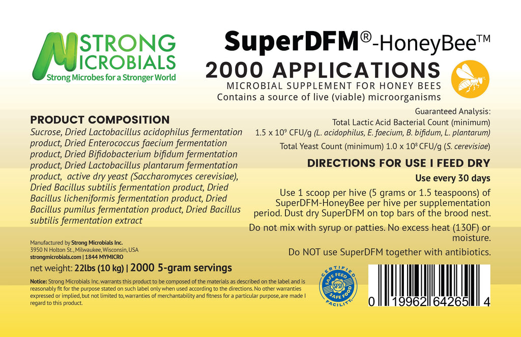SuperDFM Honeybee Probiotic Supplement - 2,000 Applications - image 2