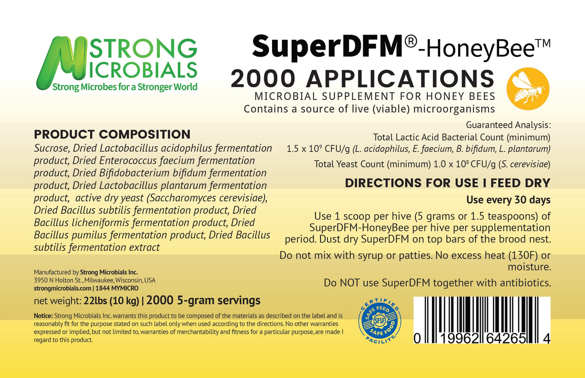 SuperDFM Honeybee Probiotic Supplement - 2,000 Applications - image 2