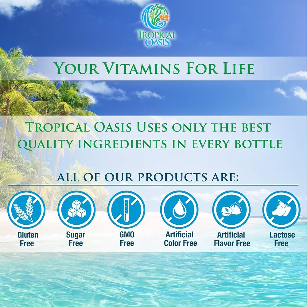 Tropical Oasis Vitamin B Complex Liquid Drops Energy Support - 60 Servings - image 6