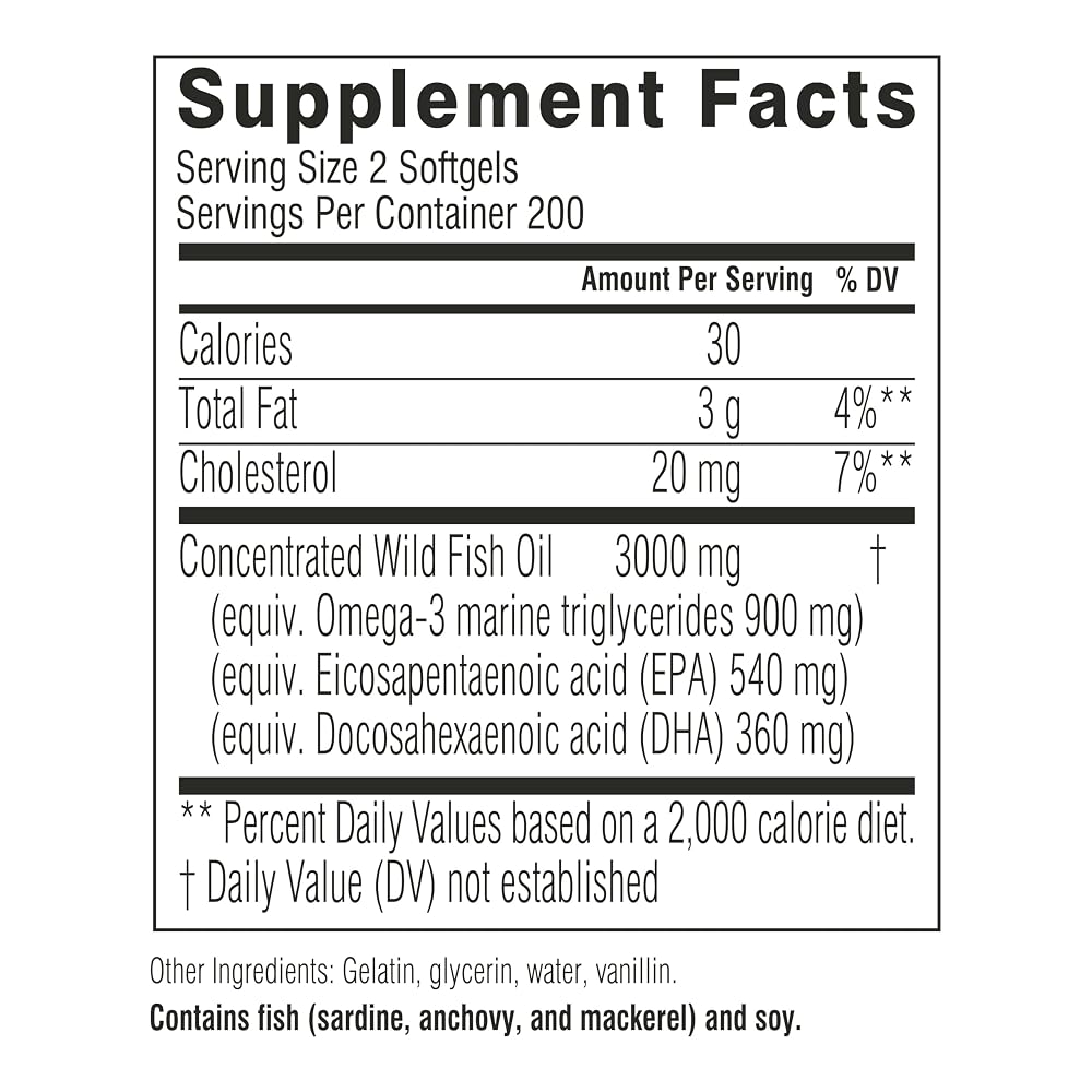 Swisse Wild Fish Oil Omega-3 3000 mg - 400 Softgels - image 7