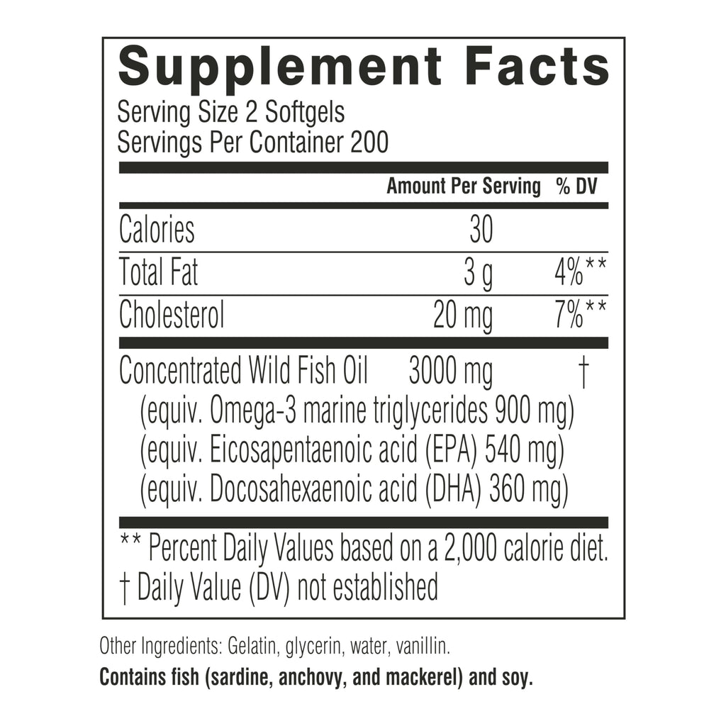 Swisse Wild Fish Oil Omega-3 3000 mg - 400 Softgels - image 7