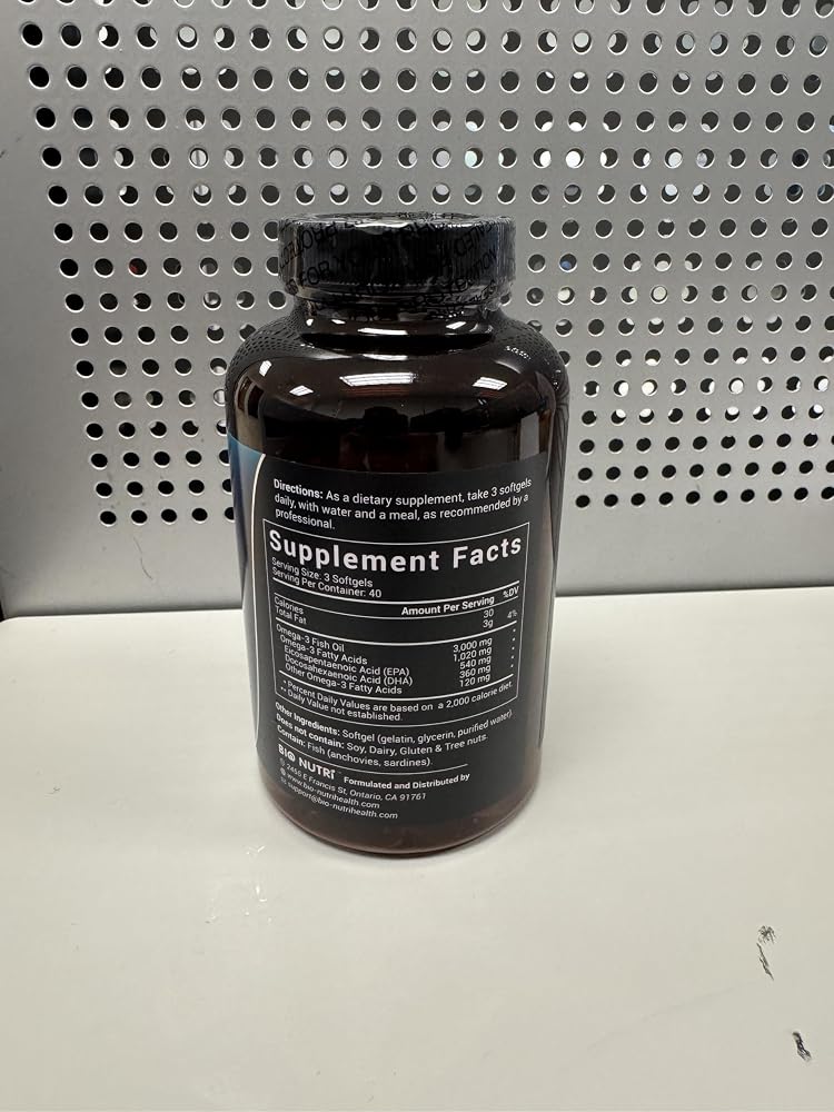 BIO NUTRI Fish Oil Omega 3 3000mg - 120 Softgels - image 8