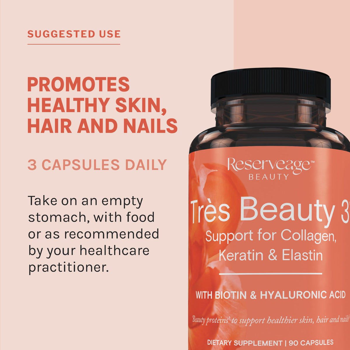 Reserveage Nutrition Tres Beauty 3 Collagen - 90 Capsules - image 5