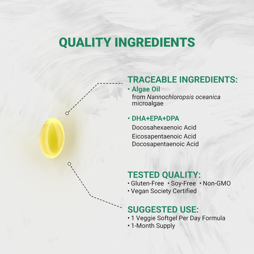 Naturalis Vegan Omega 3 Full Spectrum DHA, EPA & DPA from Algae Oil
