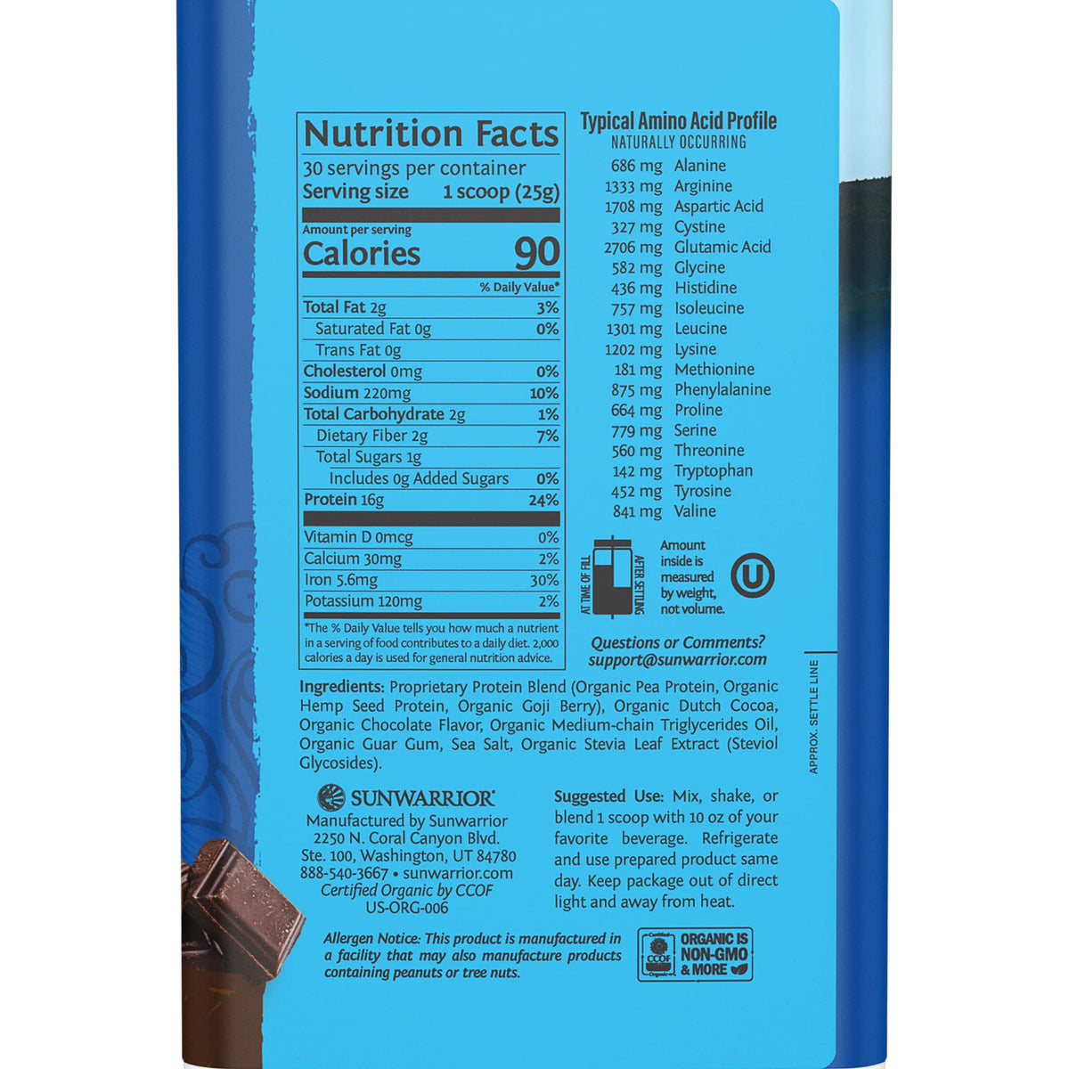 Sunwarrior Sunwarrior Warrior Blend - Organic Vegan Plant Protein