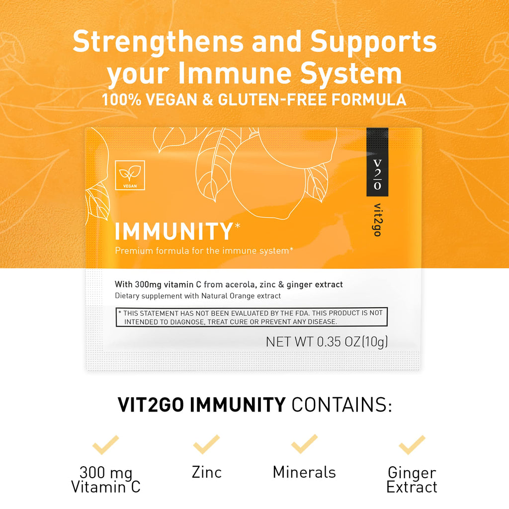 Vit2Go Immunity Immune Support Drink Powder - 10 Sachets - image 3
