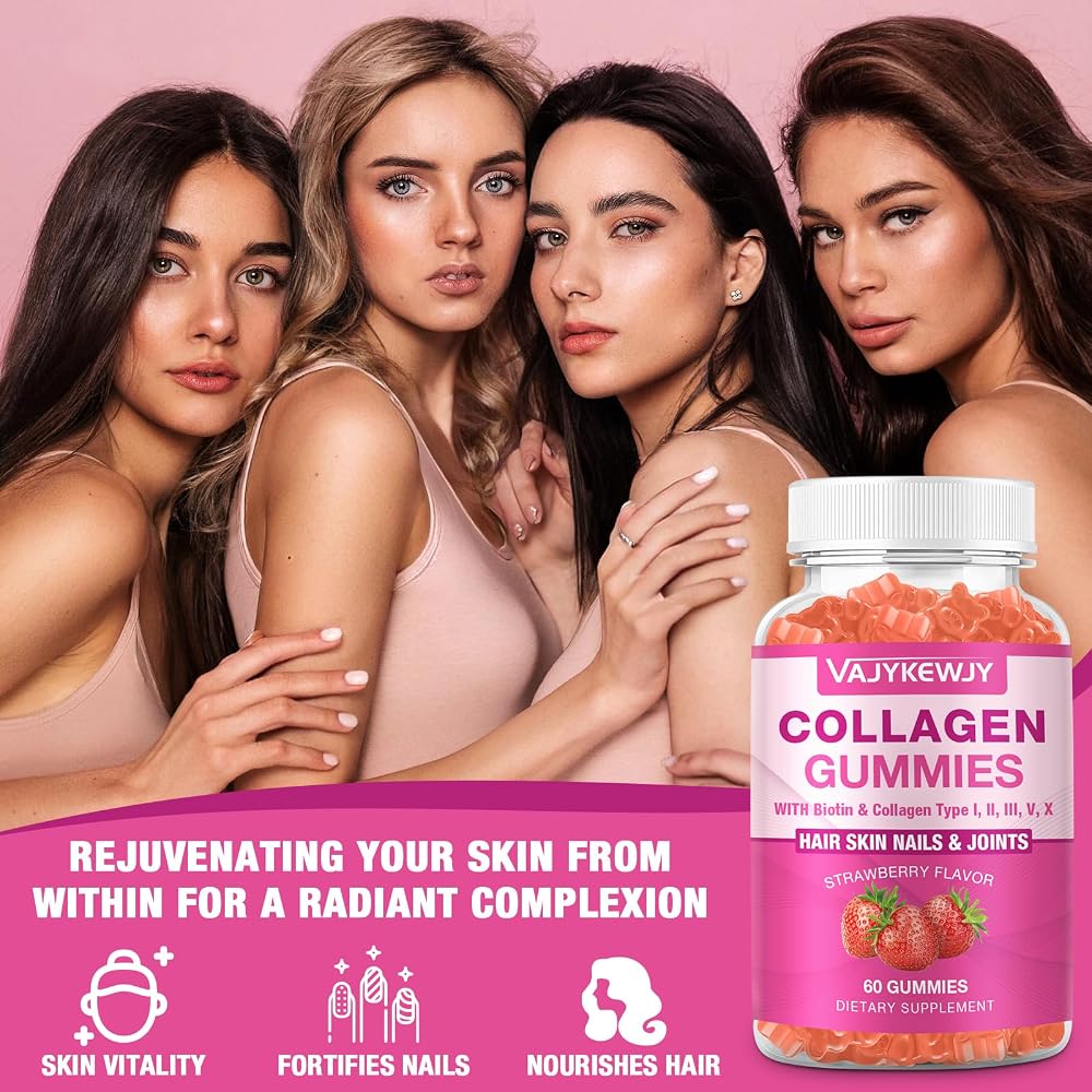 VAJYKEWJY Collagen Gummies with Biotin & Vitamin C - 120 Count - image 3