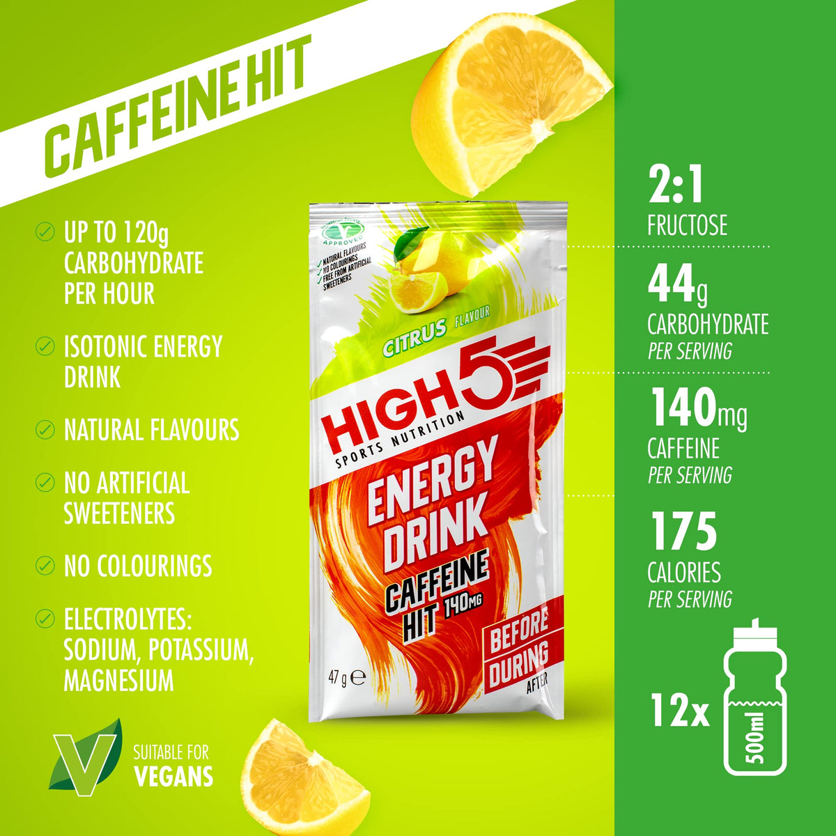 HIGH 5 Ctreme C Energy Source Caffeine Powder - 12 Sachets - image 2