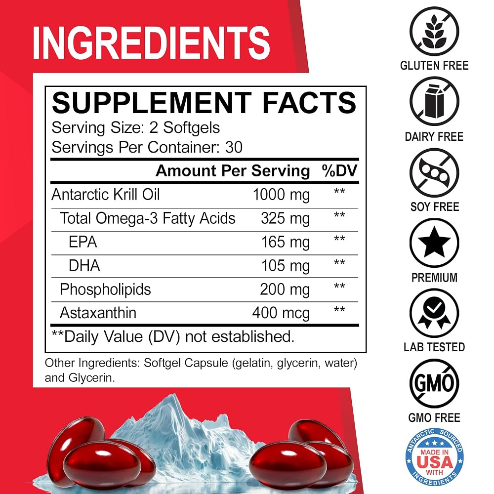 DR. BO Krill Oil Omega 3 500mg Antarctic - 60 Softgels - image 6