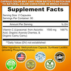 SUPPLEMENTS STUDIO Liposomal Vitamin C Capsules - Organic Acerola