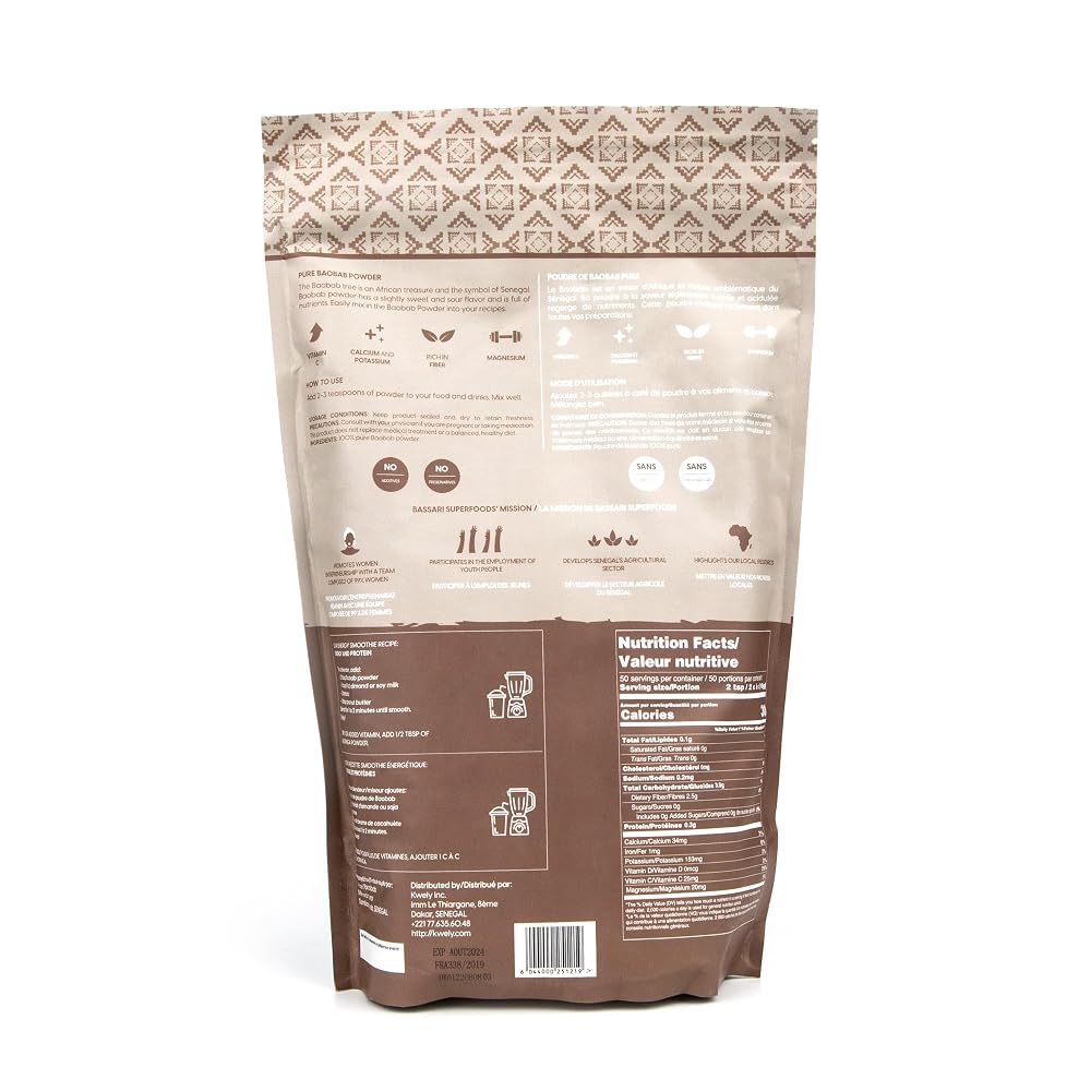 Bassari Superfoods Natural Baobab Powder - 500g - image 2