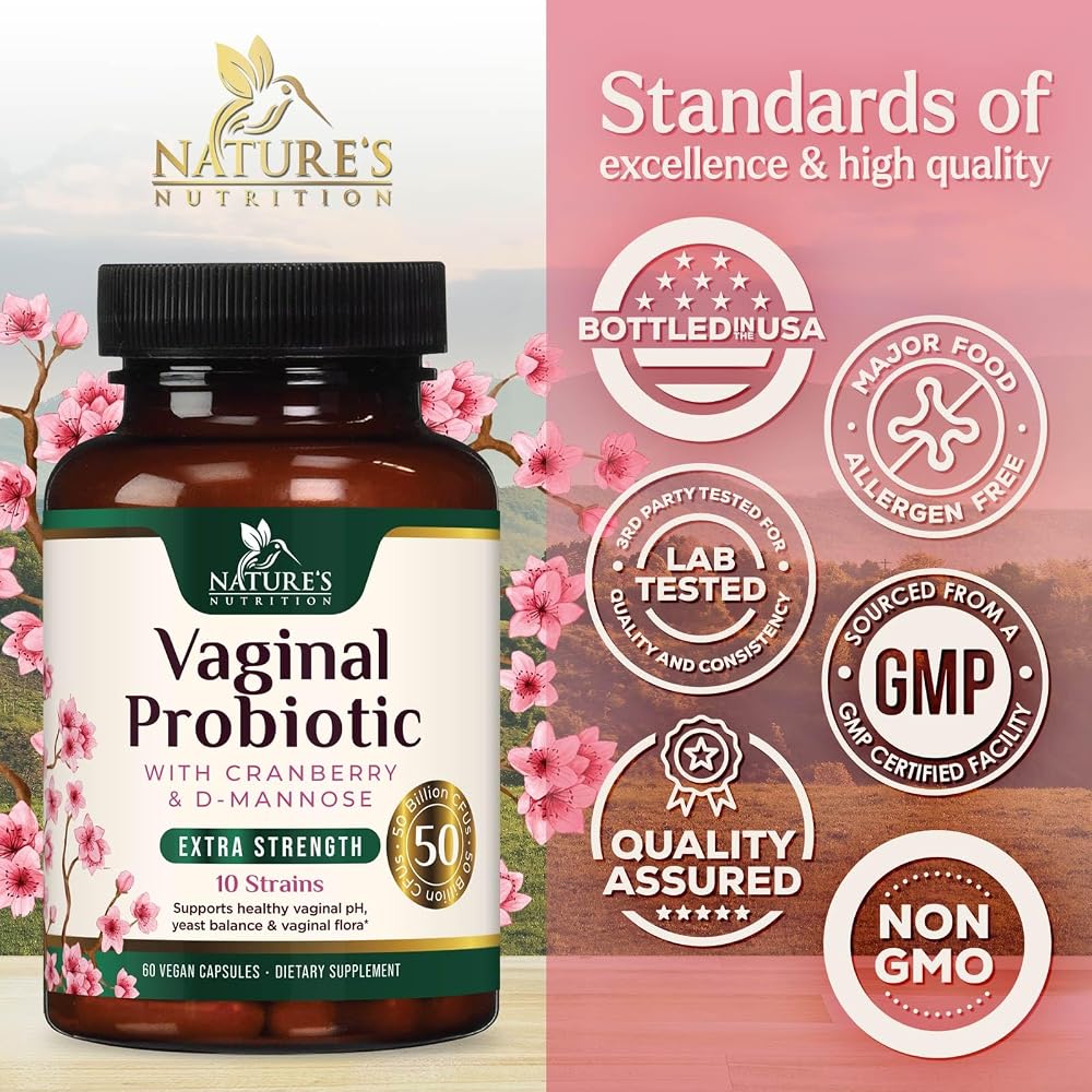 Nature's Nutrition Vaginal Probiotics for Women - 50 Billion CFU per