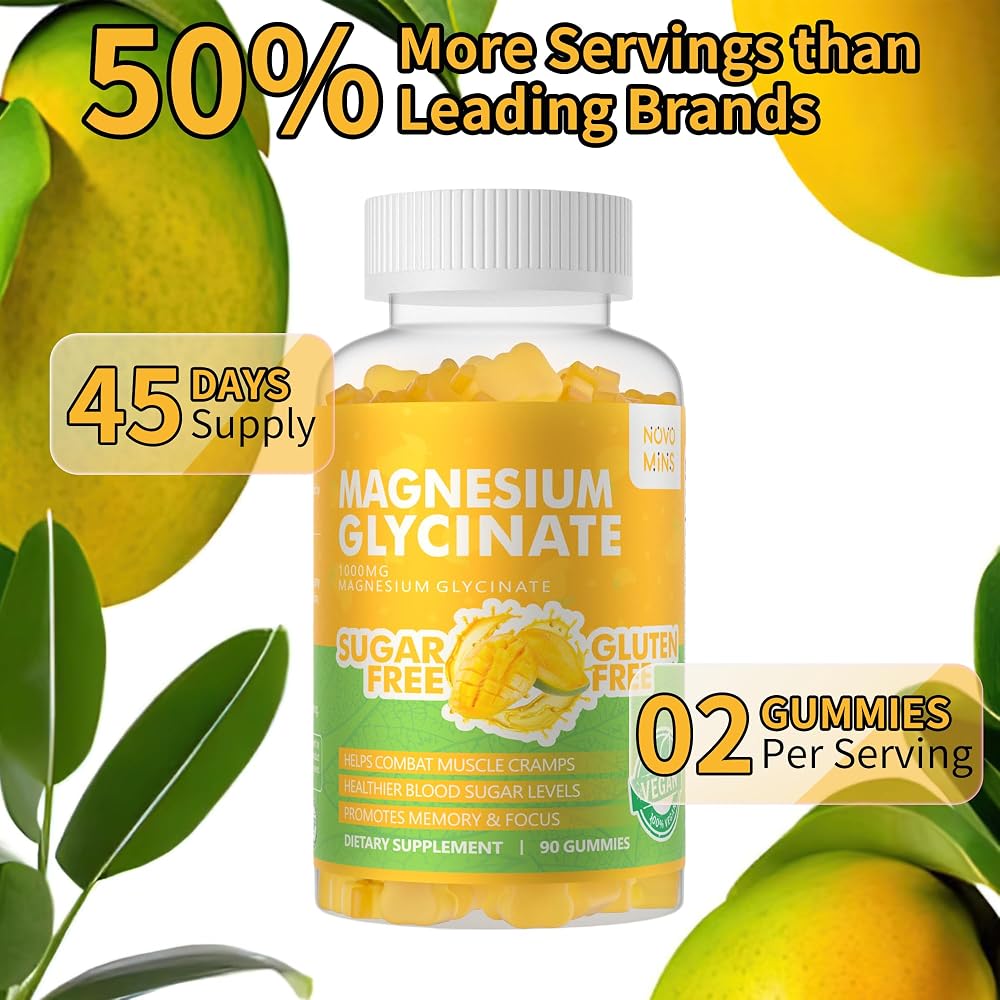 Novomins Magnesium Glycinate Gummies, NSF Certified