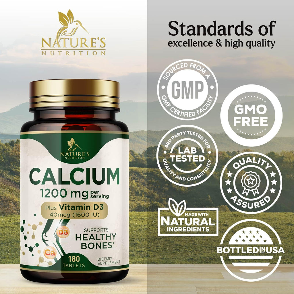 Nature's Nutrition Calcium 1200 mg Per Serving with Vitamin D3 - Bone