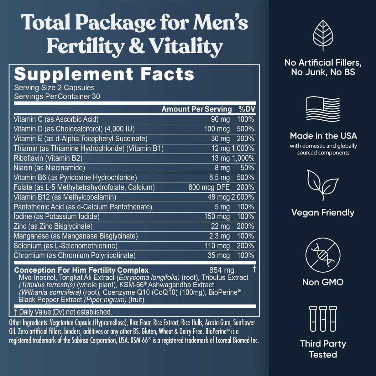Eu Natural Conception Fertility Prenatal Vitamins