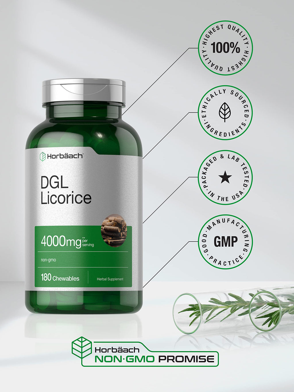 Horbäach DGL Licorice Supplement - 180 Chewable Tablets - image 5
