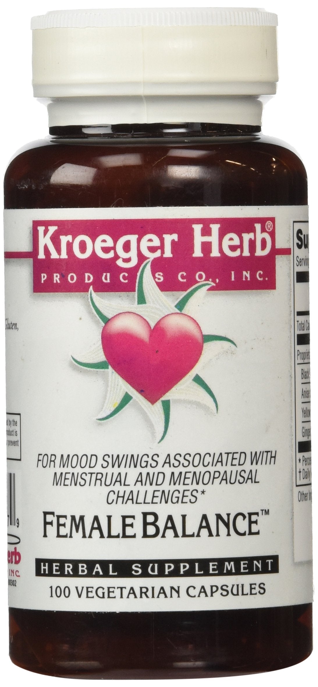 Kroeger Herb Female Balance Capsules - 100 Count