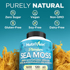 Nutrivein Premium Organic Irish Sea Moss Capsules 1600mg - 120 Vegan Caps - image 6