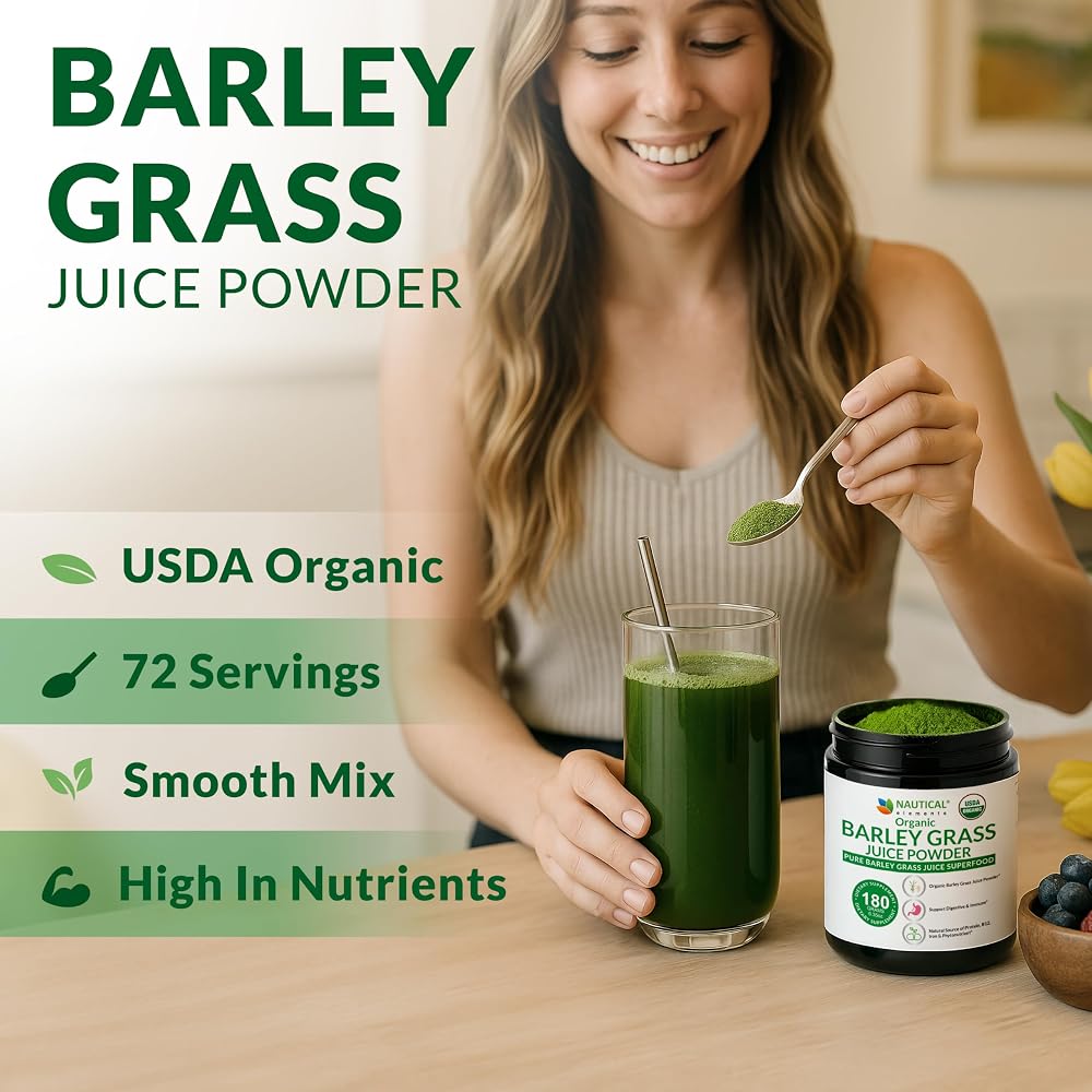 Nautical Elements Barley Grass Juice Powder Organic - 180g - image 2