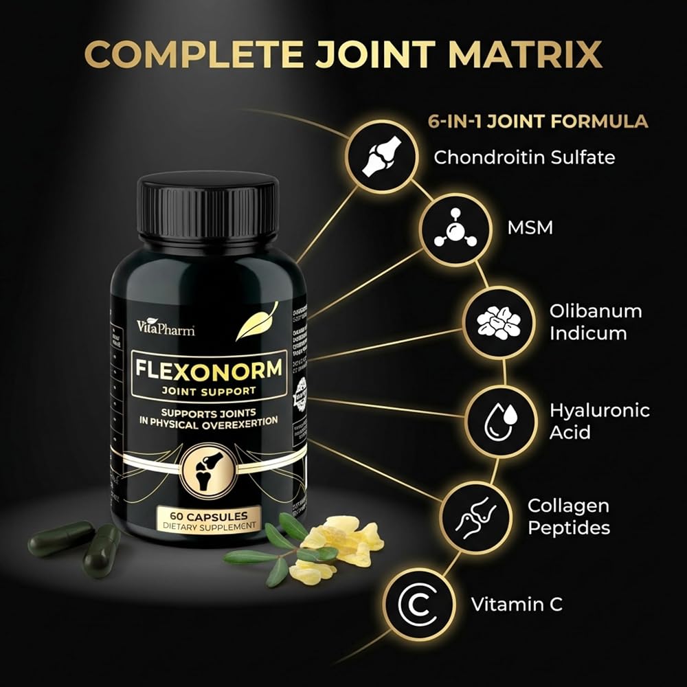 VitaPharm Flexonorm Joint Support Supplement Glucosamine Complex - 60 Capsules - image 2
