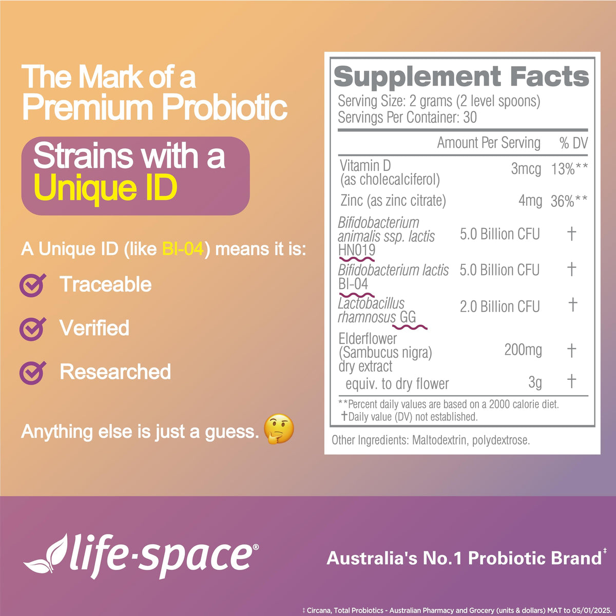 Life-Space Probiotic for Children 3-12 Years