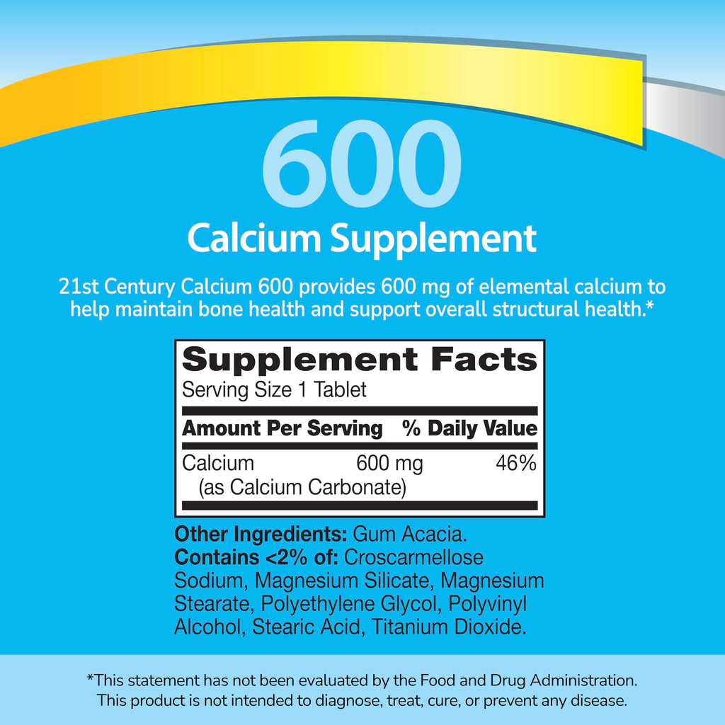 21st Century Calcium 600mg Tablets - 400 Count - image 2