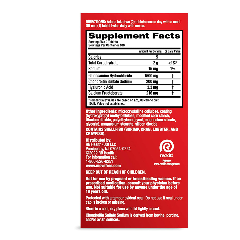 Move Free Advanced Glucosamine Chondroitin Joint Support - 200 Tablets - image 13