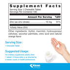 Klean Athlete Klean Zinc Natural Orange Flavor - 100 Tablets - image 2
