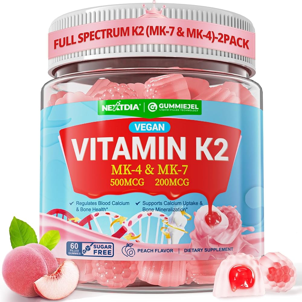 Nextdia Vitamin K2 Gummies for Adults Sugar Free