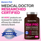 Doctors Pick Fem Pro Probiotics for Women. Vaginal